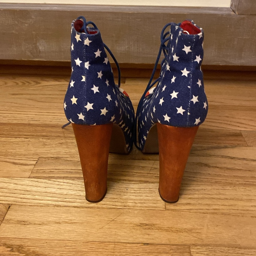 Patriotic, Jeffrey Campbell platform booties - Picture 4 of 5